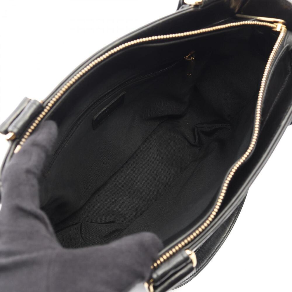 CHANEL Black Lambskin Leather Tote Bag - Picture 3 of 11